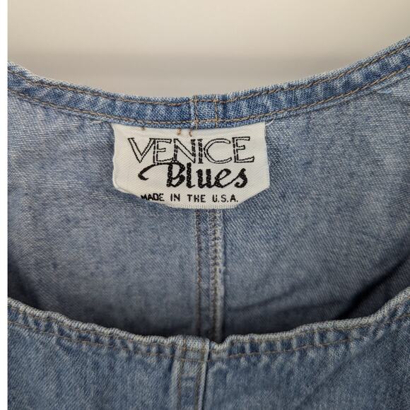 EUC Vintage Venice Blues Sleeveless Denim Dress Size 1X Made in USA RN#75234 - Picture 3 of 5
